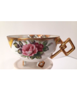 VTG Napco SD178 Hand Painted Square Pillar Feet~ Teacup only Japan Pink ... - £8.17 GBP