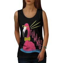 Wellcoda Mr Flamingo Hippie Womens Tank Top, Funky Athletic Sports Shirt - £14.74 GBP+