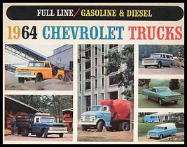 1964 Chevrolet Truck Gas &amp; Diesel Color Brochure - £9.31 GBP