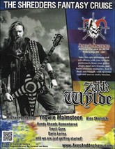 Zakk Wylde Yngwie Malmsteen 2016 Axes &amp; Anchors Cruise Randy Rhoads Tribute ad - $3.60