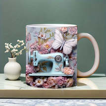 1pc, Sewing Machine Coffee Mug, Ceramic Coffee Cup, Creative 3D Water Cu... - £20.74 GBP