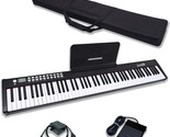 Electric Keyboard Piano 88-Keys | Music Stand | Free Carrying Bag |, Bla... - $181.93