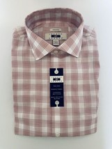 Joseph Abboud Men’s Size Large Pink Check Long Sleeve Button Dress Shirt - £17.81 GBP