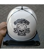 Motorcycle Helmet Baseball Cap strong fiberglass custom paint white blac... - $249.00
