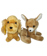Vtg Dakin Plush Lot 2 Cocker Spaniel Dog Deer Realistic Stuffed Animal 1... - €11,82 EUR