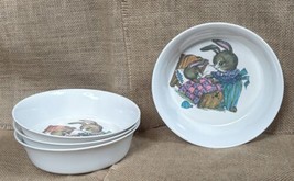 Vintage Oneida Deluxe Silite Peter Rabbit Melamine Bowl Set Bunny Beatri... - £19.62 GBP