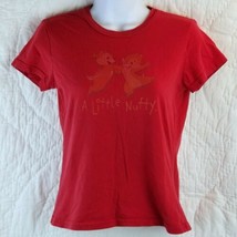 Petite Women&#39;s T-shirt Red Chip and Dale A Little Nutty Vintage Tshirt Short - £5.56 GBP