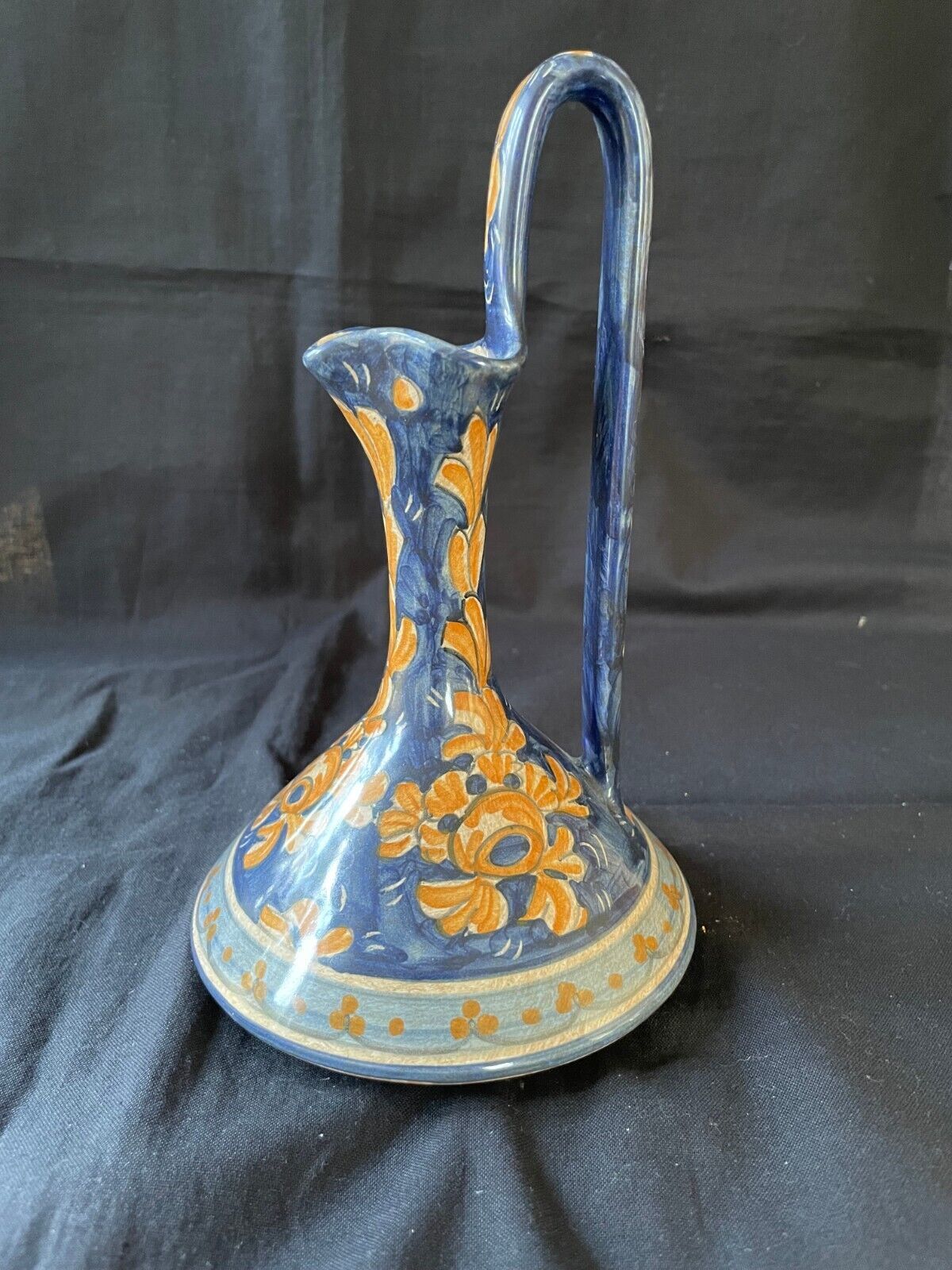 Vintage Biagioli Gubbio Italy Pitcher Unique Shape. Signed bottom - $214.80