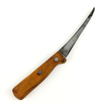 Vintage Kaicut Boning Knife B17-6F Wood Handle 5&quot; Blade 3/4 Tang Stamped - $19.45