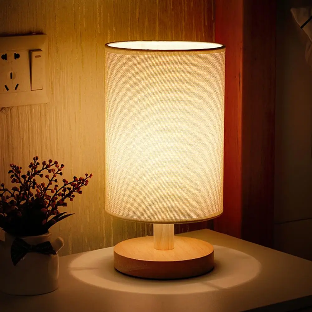 Arging bedside lamp eye protective night light dimmable nightstand lamp with round base thumb200