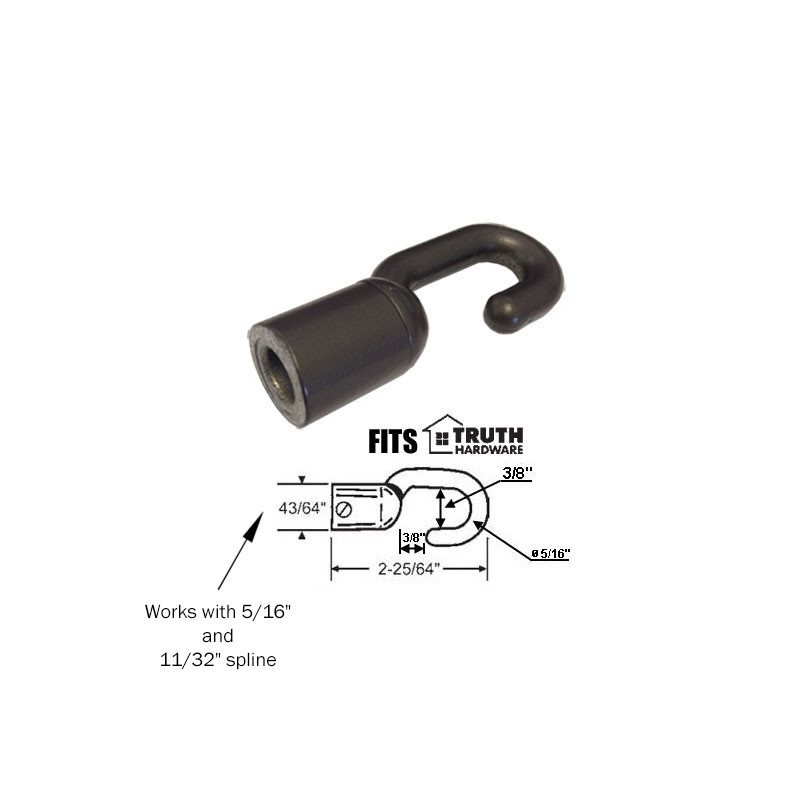 Gordon Glass® Replacement Hook Drive for Skylight and Awning Window Operato - $25.95