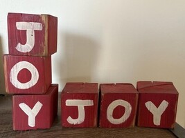 Savvy Creations Wooden JOY Blocks - Decorative Home Accent - $429.75 MXN Savvy Creations Wooden JOY Blocks - Decorative Home Accent - $429.75 MXN