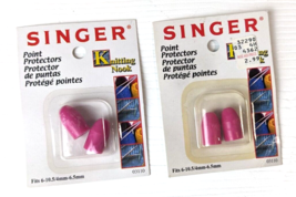 Lot of 2 Singer Point Protectors fits 6-10.5/4-6.5mm Knitting Nook New 0... - $4.94