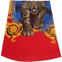 Men LAVERITA European Fashion Crew Shirt Short Sleeve Lion Medallion 93357 Red image 2