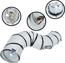 S Way Cat Tunnel Collapsible Pop-Up Pet Tube Hideaway Play Toy with Ball... - $19.80