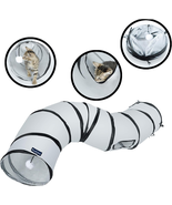 S Way Cat Tunnel Collapsible Pop-Up Pet Tube Hideaway Play Toy with Ball... - $364.17 MXN