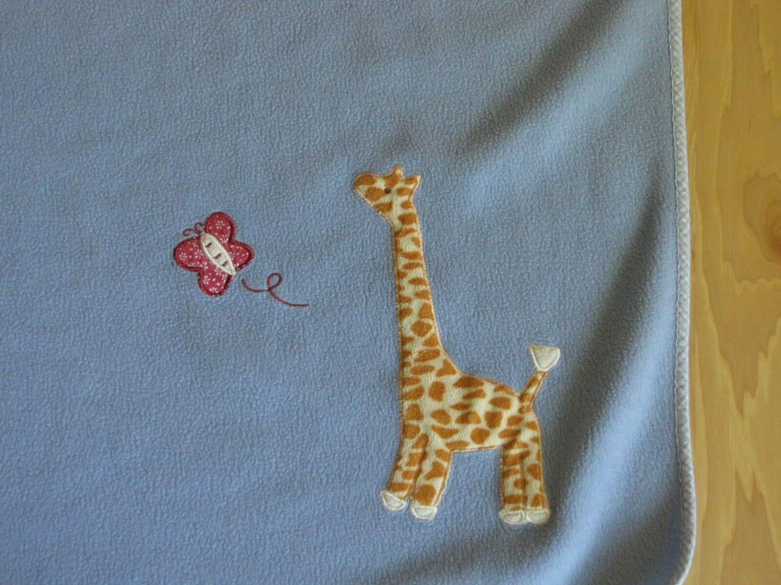 Primary image for Lambs & Ivy Blue Baby Boy Girl Lovey Security Blanket Giraffe Butterfly Jungle