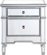 Side Cabinet Contemporary Brushed Steel Silver Solid Wood Mirror Carved Feet - £705.59 GBP