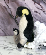 Emperor Penguin &amp; Baby Chick 15” Large Plush Miyoni Aurora stuffed animal - $471.03 MXN