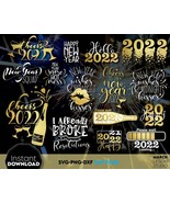 New Years Bundle SVG Bundle DXF PNG jpeg New Year&#39;s Eve Quote Cheers 202... - £4.71 GBP