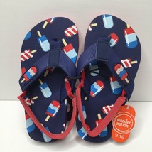 Wonder Nation Toddler Boys Girls Popsicle Beach Flip Flops Sandals Size 11-12 - £11.77 GBP