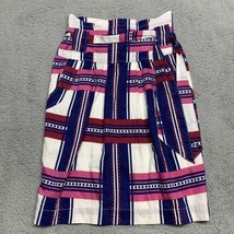 TULLE Skirt Medium Pencil Tulip High Waisted Plaid Belted Pleated Pockets - £20.86 GBP