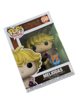Funko Pop! The Seven Deadly Sins Meliodas #1344 PX Exclusive Chase w/ Protector - £22.19 GBP