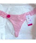 Spanx Thong Underwear L/XL Gloss Sheer Pink Skinny Britches Shaping Base... - $19.80