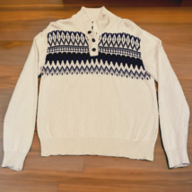 American Living by Ralph Lauren Black/Blue Diamond 4-Button Mens Sweater Large - £14.11 GBP