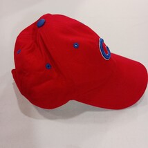 MLB Chicago Cubs Men's Back Strap Red Cotton Baseball Cap Hat image 4