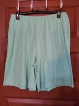 Easy Essentials Green Cotton Shorts With Pockets Size 1X - £7.76 GBP