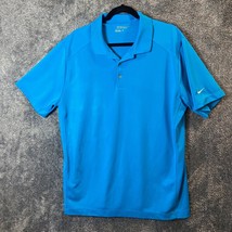 Nike Golf Shirt Mens Extra Large Blue Drifit Polo Tour Performance Breat... - £3.85 GBP