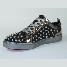 Mens Fancy Shoes By FIESSO AURELIO GARCIA, Spikes Rhine stones 2413 Black image 5