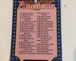 Checklist Americana Trading Card Starline #250 - £1.54 GBP