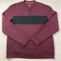 Alfani XL Quarter Zip Long Sleeve Stretch Pullover Sweatshirt Red Men Co... - $345.09 MXN