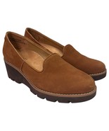 Vionic Shoes Womens 7.5 Brown Leather Comfort Shoe Willa Wedge Water Rep... - $51.43 CAD
