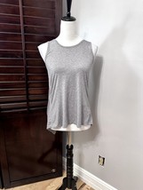 Athleta Womens Tank Top Gray Heather Sleeveless Scoop Neck Wrap Keyhole Back XXS - £13.83 GBP