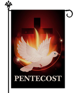 Pentecost Garden Flag Come Holy Spirit Christian Dove Jute Farmhouse Hom... - £11.04 GBP