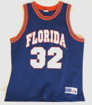 Vintage 90s Florida Gators #32 NCAA Majestic SEC Blue Basketball Jersey XL - £49.29 GBP