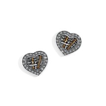 Brighton women's neptune's rings woven heart post earrings size One Size - $41.58