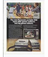 1979 Panasonic Portable VHS Ad Vintage Electronics PV-2200 PK-300 8.5&quot; x... - €17,47 EUR