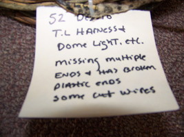 1952 DESOTO TAILLIGHT / COURTESY DOME LIGHT WIRING HARNESS OEM FIREDOME - $180.00