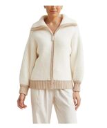 Kashwere Womens Jacket Cream Full-Zip Long Sleeves Oversized Heavyweight... - $139.42 CAD