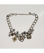 Juicy Couture Crown Ring Chunky Charm Silver Tone Crystal Statement Neck... - $540.72 MXN