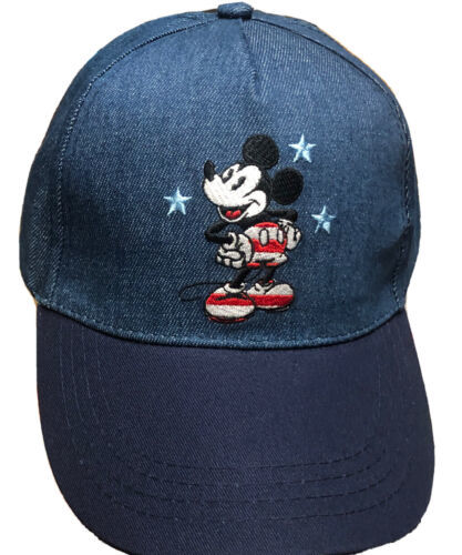 Primary image for Mickey Mouse USA Flag Patriotic America Denim Jean Hat Cap One Size NEW