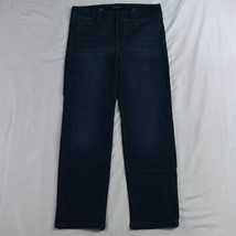 Just Black 33 Mid Rise Straight USA Made Light Wash Stretch Denim Womens Jeans - £15.21 GBP