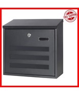 Contemporary Large Capacity Mailbox with Key Lock - Weatherproof Metal D... - $935.95 MXN