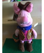 Vintage 2000 Disney Store Cowboy Costume 8” Beanbag Piglet Halloween Pum... - $16.41 CAD
