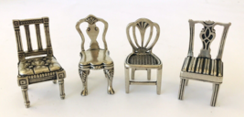 Lenox Kirk Stieff Collection Miniature Pewter Chairs Williamsburg Collection  - £38.22 GBP