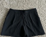 Club Monaco women&#39;s Black Fly Open Skort Shorts Size 00 Casual Pocket Zip - £11.23 GBP